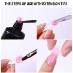 Set 3 gel acrilici unghie poligel rosa bianco trasparente