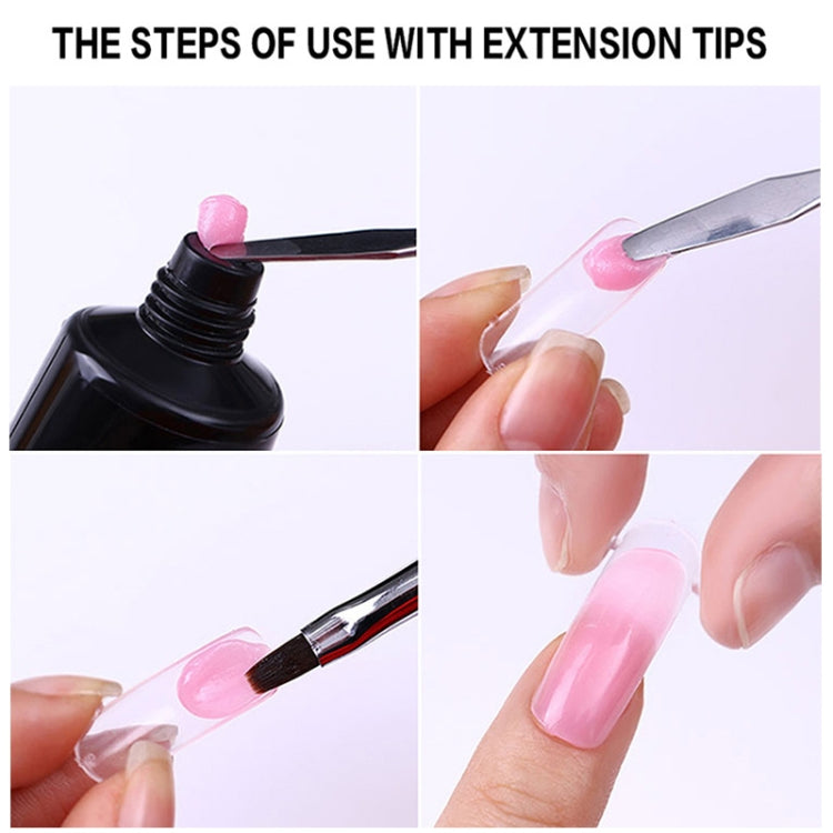 3 pezzi di gel acrilico per unghie in poligel rosa bianco trasparente con cristalli