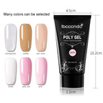Set 3 gel acrilici unghie poligel rosa bianco trasparente