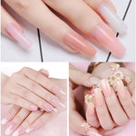 Set 3 gel acrilici unghie poligel rosa bianco trasparente