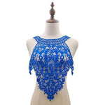 Colletto in pizzo ricamato Fiore Collare finto cavo tridimensionale Accessori di abbigliamento fai-da-te, Blue, Black, Purple Pink, Light Brown, White