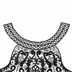 Colletto in pizzo ricamato Fiore Collare finto cavo tridimensionale Accessori di abbigliamento fai-da-te, Blue, Black, Purple Pink, Light Brown, White