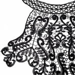 Colletto in pizzo ricamato Fiore Collare finto cavo tridimensionale Accessori di abbigliamento fai-da-te, Blue, Black, Purple Pink, Light Brown, White