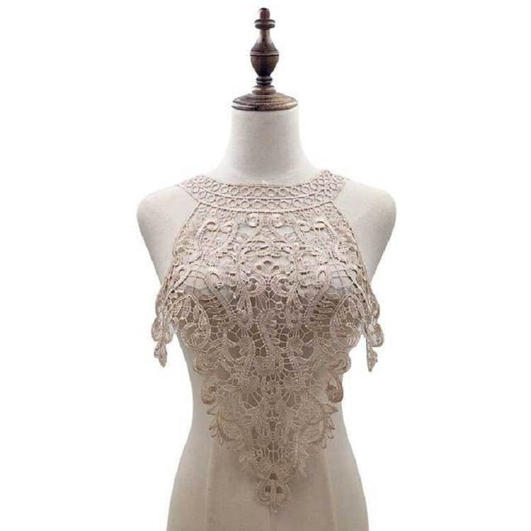 Colletto in pizzo ricamato Fiore Collare finto cavo tridimensionale Accessori di abbigliamento fai-da-te, Blue, Black, Purple Pink, Light Brown, White
