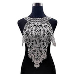 Colletto in pizzo ricamato Fiore Collare finto cavo tridimensionale Accessori di abbigliamento fai-da-te, Blue, Black, Purple Pink, Light Brown, White