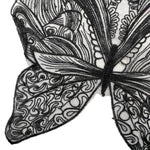 Accessori per abbigliamento fai da te con colletto in pizzo ricamato a forma di farfalla, dimensioni: circa 42 x 38 cm