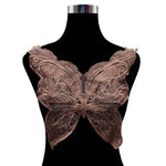 Accessori per abbigliamento fai da te con colletto in pizzo ricamato a forma di farfalla, dimensioni: circa 42 x 38 cm