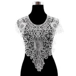 Accessori per abbigliamento fai-da-te con colletto finto cavo ricamato in pizzo, dimensioni: circa 55 x 47 cm, Red, Beige, Black, Light Brown, White