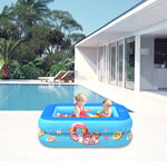 Piscina gonfiabile quadrata per bambini con modello di gelato per interni ed esterni per uso domestico, 130 x 85 x 50cm Pink, 150 x 110 x 50cm Pink, 180 x 130 x 55cm Pink, 210 x 135 x 55cm Pink, 130 x 85 x 50cm Blue, 150 x 110 x 50cm Blue              ...