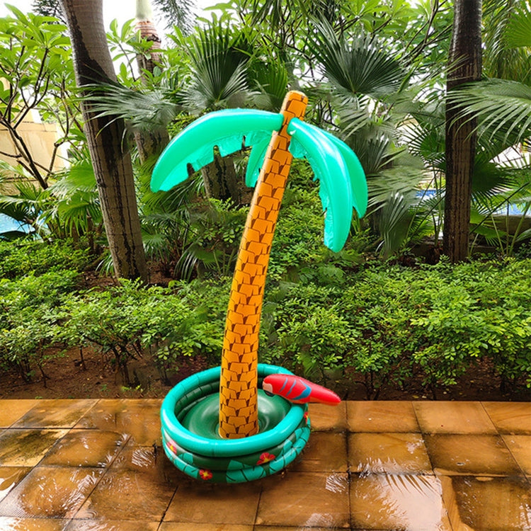 Secchiello per il ghiaccio sottobicchiere gonfiabile dell'acqua della spiaggia a forma di albero di cocco gonfiabile del pappagallo, Tree Shape