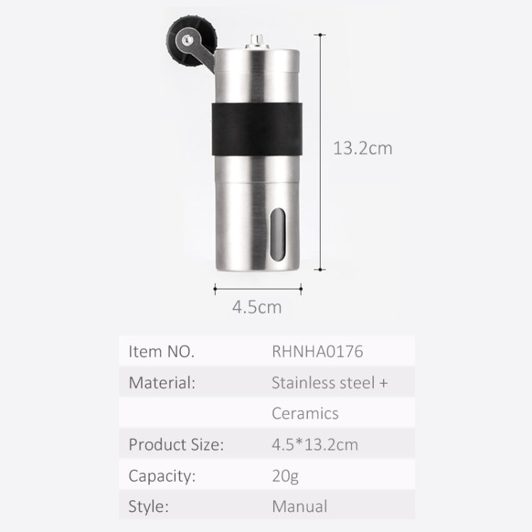 Mini macinacaffè manuale in acciaio inossidabile da 2 pezzi, Manual Coffee Grinder