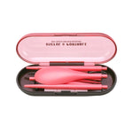 Mini set da viaggio portatile da esterno da 2 pezzi Set da pranzo pieghevole color caramello Utensile da cucina per bambini per studenti