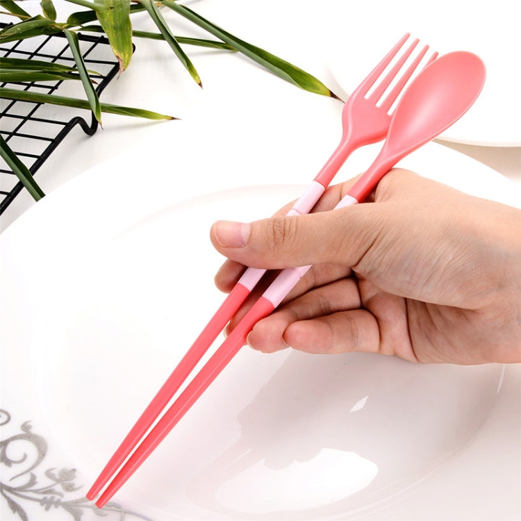 Mini set da viaggio portatile da esterno da 2 pezzi Set da pranzo pieghevole color caramello Utensile da cucina per bambini per studenti
