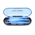 Mini set da viaggio portatile da esterno da 2 pezzi Set da pranzo pieghevole color caramello Utensile da cucina per bambini per studenti