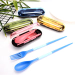 Mini set da viaggio portatile da esterno da 2 pezzi Set da pranzo pieghevole color caramello Utensile da cucina per bambini per studenti