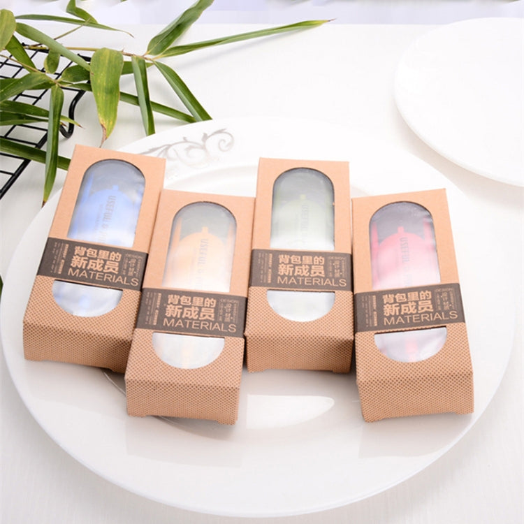 Mini set da viaggio portatile da esterno da 2 pezzi Set da pranzo pieghevole color caramello Utensile da cucina per bambini per studenti