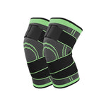 2 pezzi Fitness Corsa Ciclismo Fasciatura Supporto per ginocchio Bretelle Manicotto di compressione sportivo in nylon elastico, L, M, XL, XXL, s