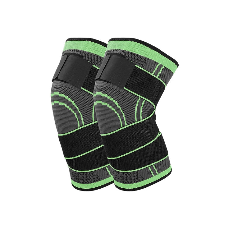2 pezzi Fitness Corsa Ciclismo Fasciatura Supporto per ginocchio Bretelle Manicotto di compressione sportivo in nylon elastico, L, M, XL, XXL, s