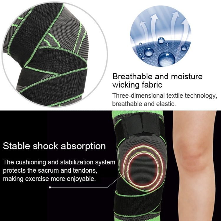 2 pezzi Fitness Corsa Ciclismo Fasciatura Supporto per ginocchio Bretelle Manicotto di compressione sportivo in nylon elastico, L, M, XL, XXL, s