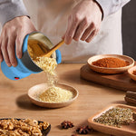 Frantoio per cereali piccolo in acciaio inox 150W blu
