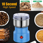 Frantoio per cereali piccolo in acciaio inox 150W blu