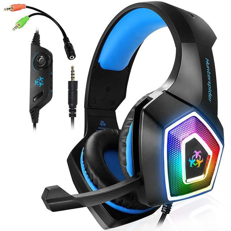 Cuffie da gioco RGB con microfono 3,5 mm e cavo 2,2 m