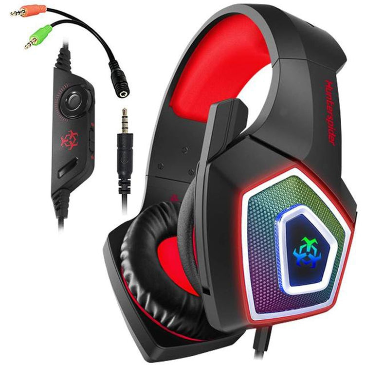 Cuffie da gioco RGB con microfono 3,5 mm e cavo 2,2 m
