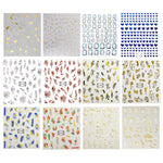 Adesivi trasparenti satinati per nail art 10 pezzi