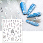 Adesivi trasparenti satinati per nail art 10 pezzi