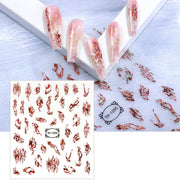 Adesivi trasparenti satinati per nail art 10 pezzi