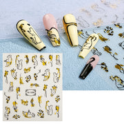 Adesivi trasparenti satinati per nail art 10 pezzi
