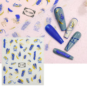 Adesivi trasparenti satinati per nail art 10 pezzi