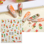 Adesivi trasparenti satinati per nail art 10 pezzi