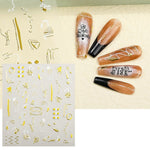 Adesivi trasparenti satinati per nail art 10 pezzi
