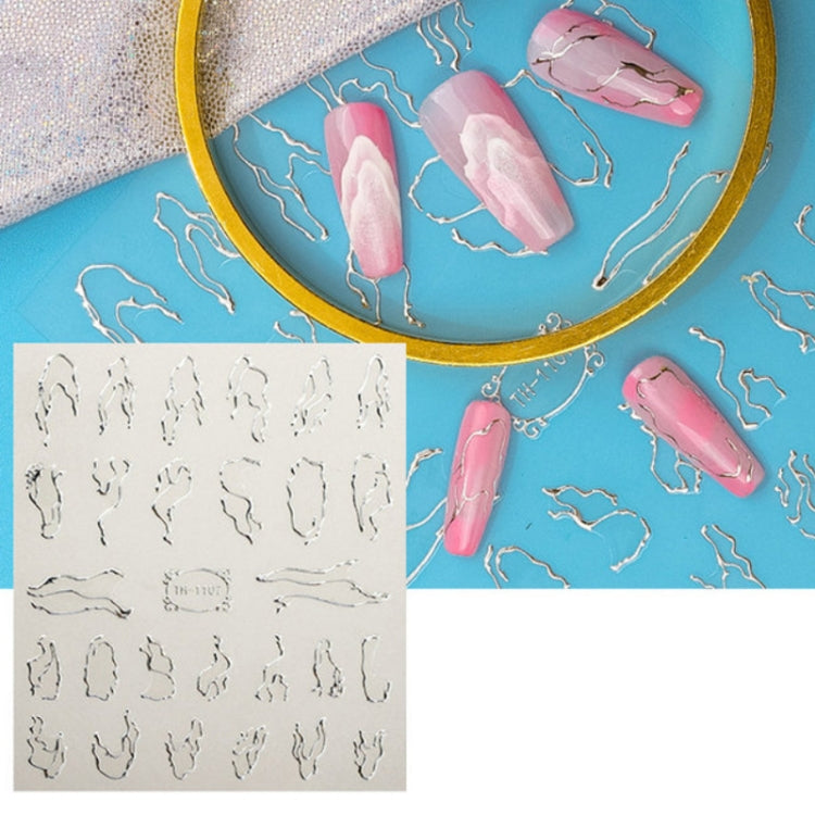 Adesivi trasparenti satinati per nail art 10 pezzi