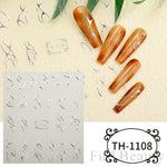 Adesivi trasparenti satinati per nail art 10 pezzi