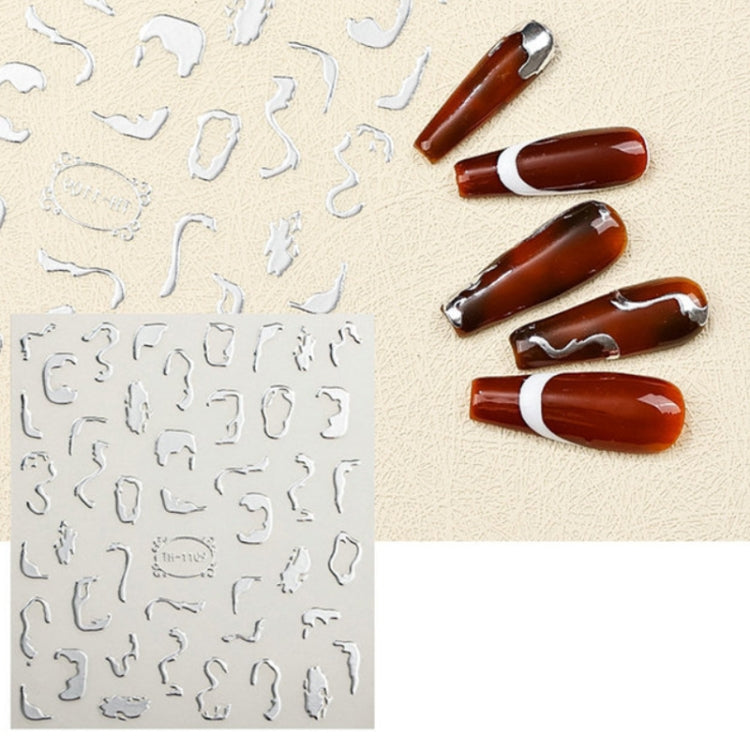 Adesivi trasparenti satinati per nail art 10 pezzi