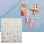 Adesivi trasparenti satinati per nail art 10 pezzi