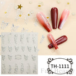 Adesivi trasparenti satinati per nail art 10 pezzi