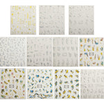 Adesivi trasparenti satinati per nail art 10 pezzi