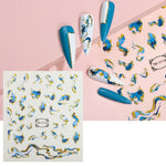 Adesivi trasparenti satinati per nail art 10 pezzi