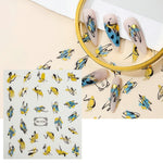 Adesivi trasparenti satinati per nail art 10 pezzi