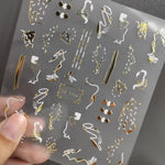 Adesivi trasparenti satinati per nail art 10 pezzi