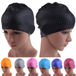 Cuffia da nuoto impermeabile in silicone da 2 pezzi Proteggi le orecchie Cuffia da nuoto sportiva per capelli lunghi per adulti, Silicone Long Hair Swimming Cap(Black), Silicone Long Hair Swimming Cap(Dark Blue)                                         ...