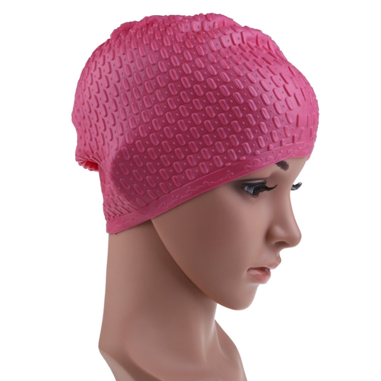 Cuffia da nuoto impermeabile in silicone da 2 pezzi Proteggi le orecchie Cuffia da nuoto sportiva per capelli lunghi per adulti, Silicone Long Hair Swimming Cap(Black), Silicone Long Hair Swimming Cap(Dark Blue)                                         ...