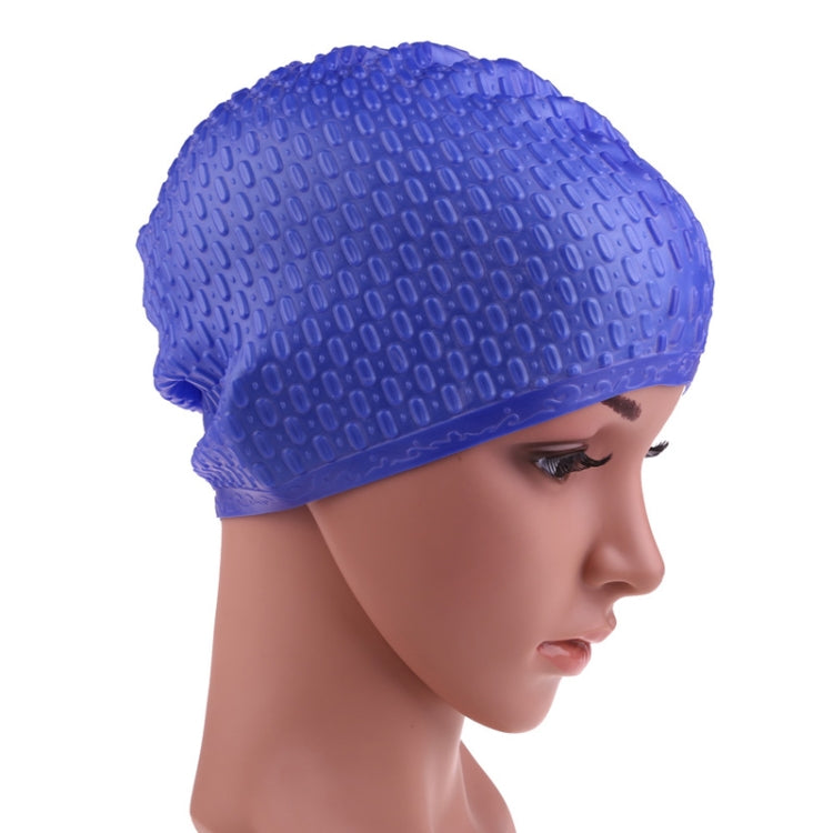 Cuffia da nuoto impermeabile in silicone da 2 pezzi Proteggi le orecchie Cuffia da nuoto sportiva per capelli lunghi per adulti, Silicone Long Hair Swimming Cap(Black), Silicone Long Hair Swimming Cap(Dark Blue)                                         ...