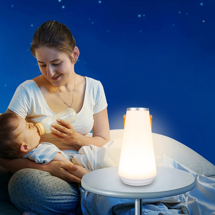 Lampada da tavolo a LED ricaricabile con interruttore tattile portatile Luce notturna di emergenza da campeggio esterna con maniglia