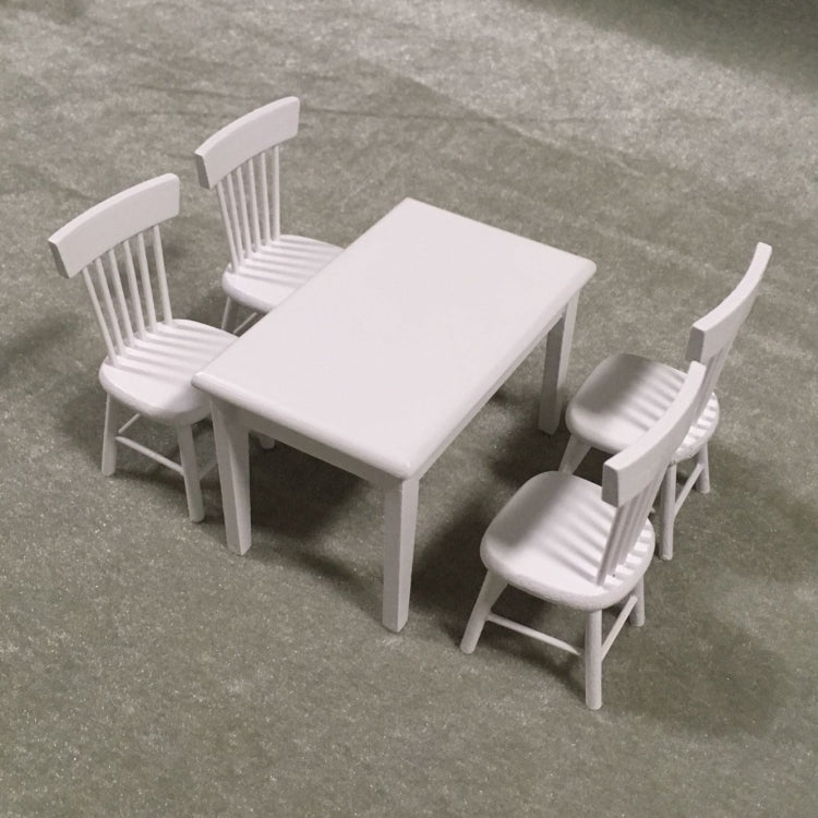 Set mini mobili casa bambole 1:12 tavolo e sedie in legno