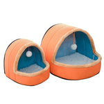 Cuccia per cani e gatti, calda e morbida cuccia, cuscino per animali domestici, cuccia per gatti, castello pieghevole, casa per cuccioli con palla giocattolo, S, M, L