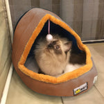 Cuccia per cani e gatti, calda e morbida cuccia, cuscino per animali domestici, cuccia per gatti, castello pieghevole, casa per cuccioli con palla giocattolo, S, M, L